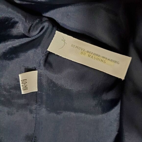 Loft Cotton Strapless Navy Midi Dress - Picture 9 of 9